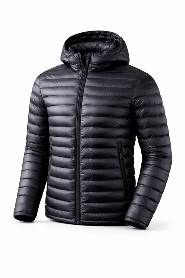 Lightweight down hood jacket