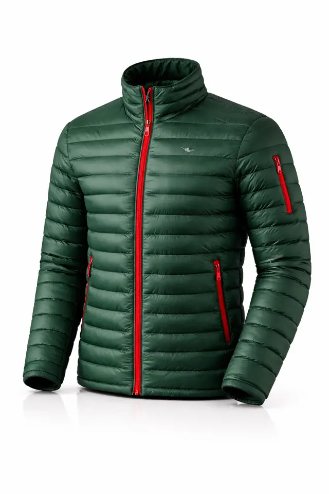 Down jacket, forest green